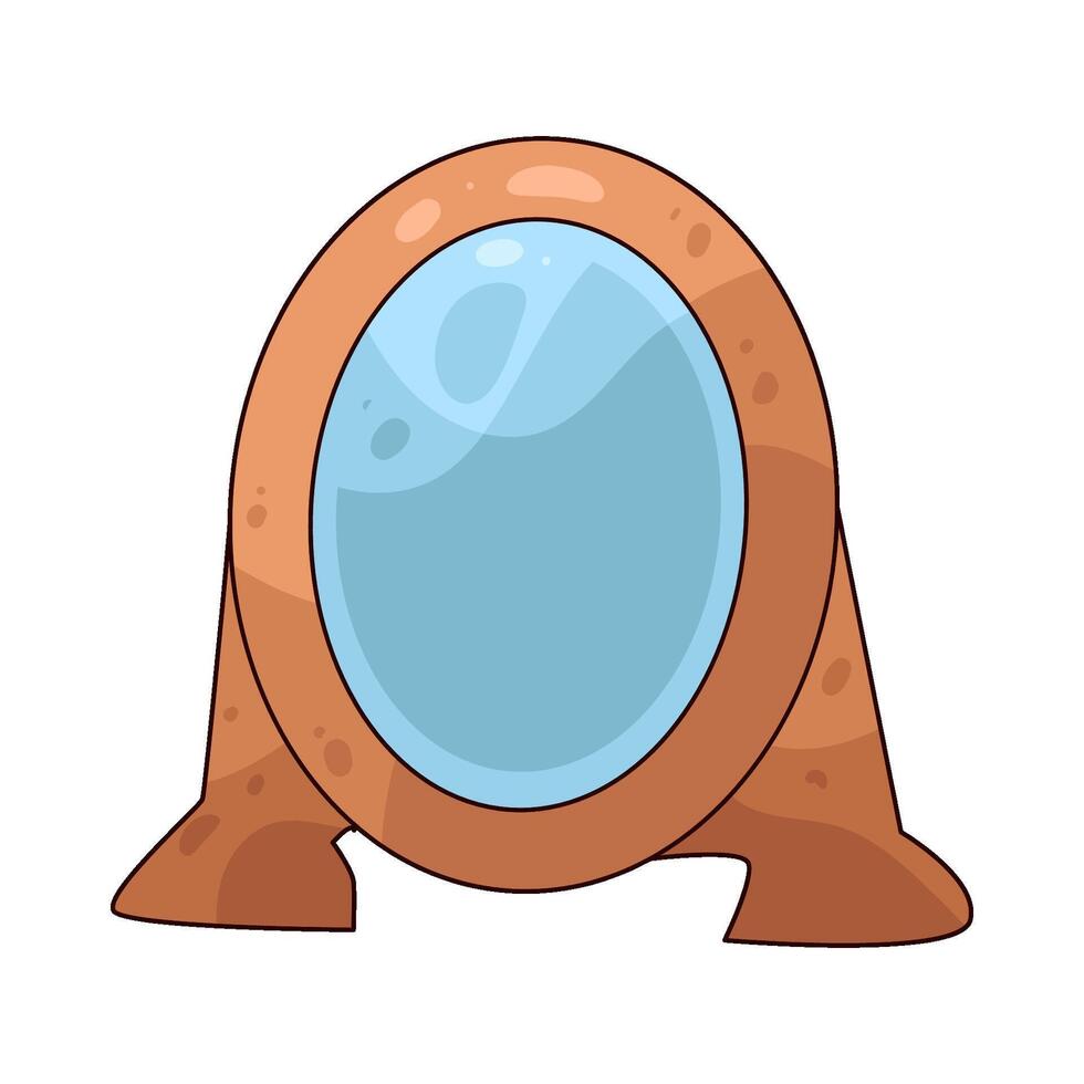 beauty mirror stand vector