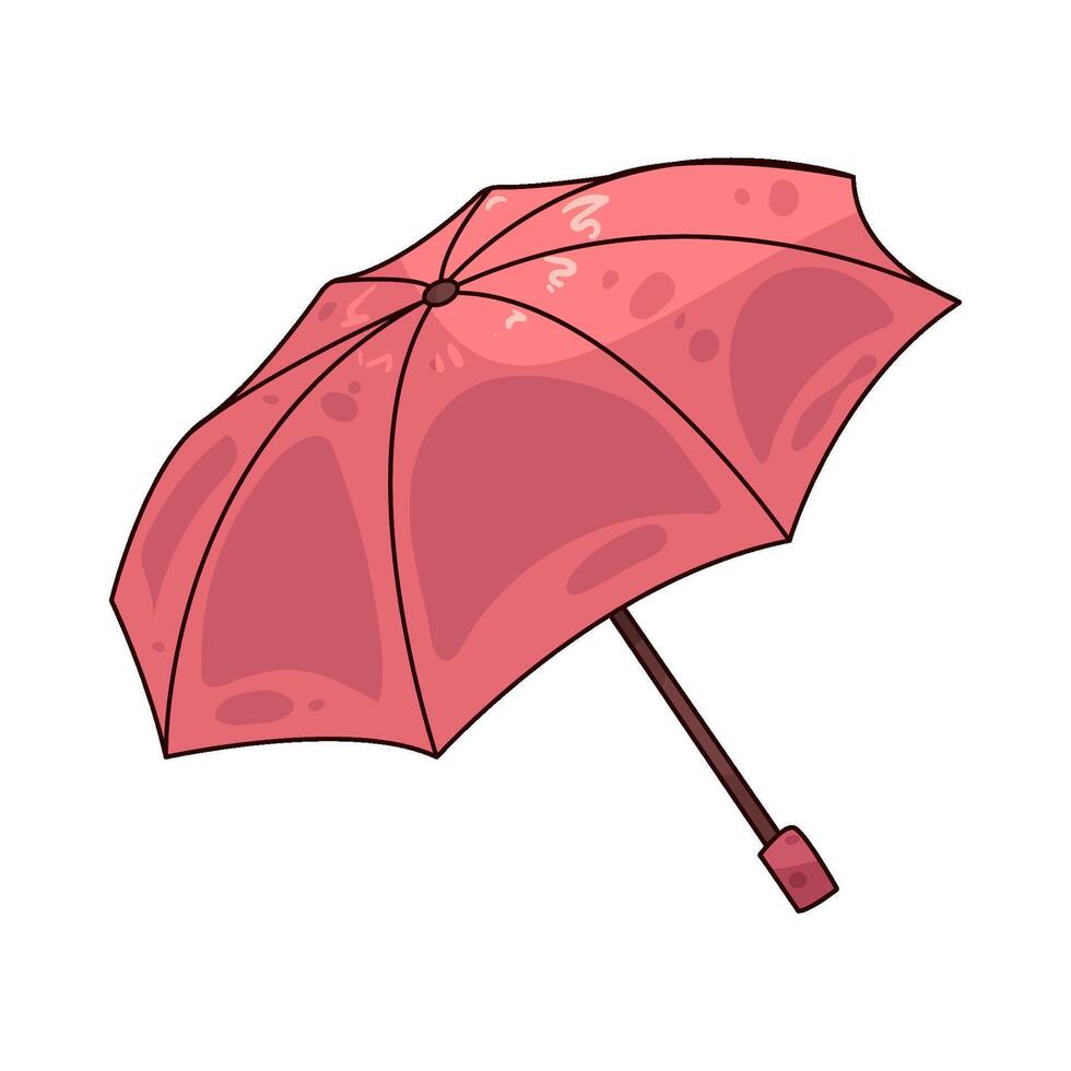 illustration of pink umbrella vector