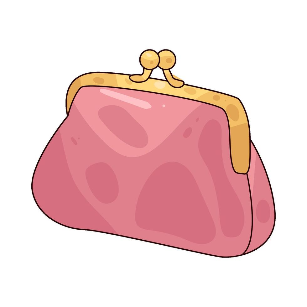pink clutch illustration vector