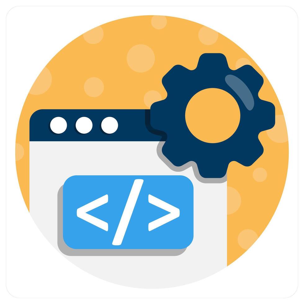 Web Programming and coding icon concept vector
