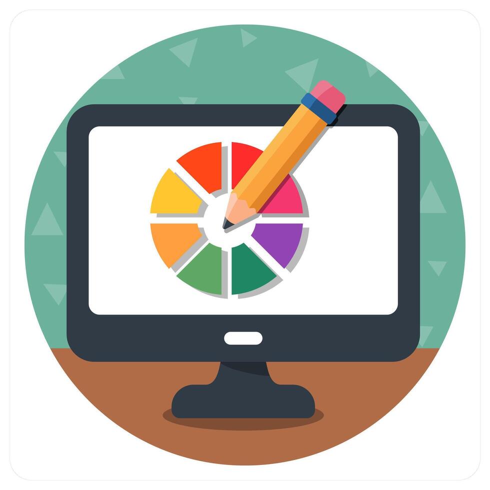 Designing and creative icon concept vector