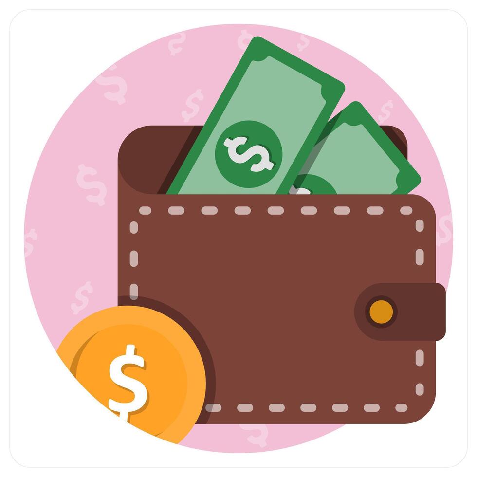 Wallet and payment icon concept vector
