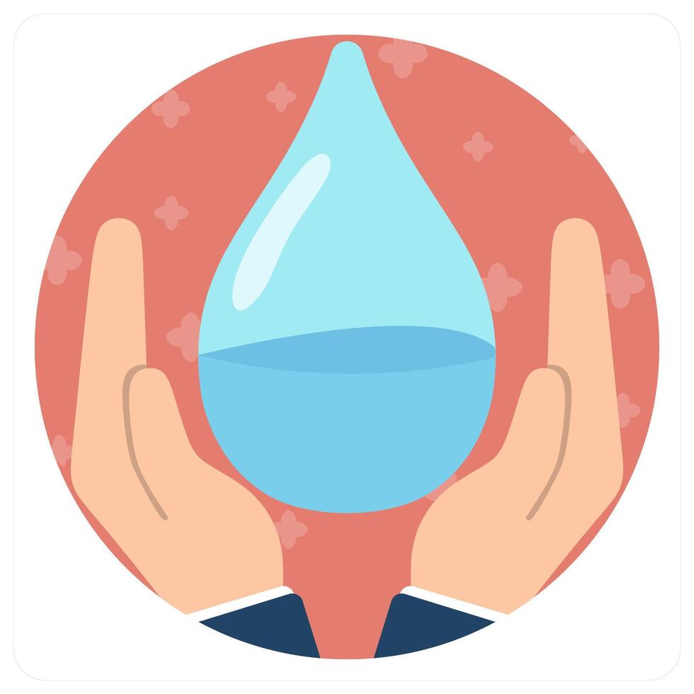 Save Water and conversation icon concept vector