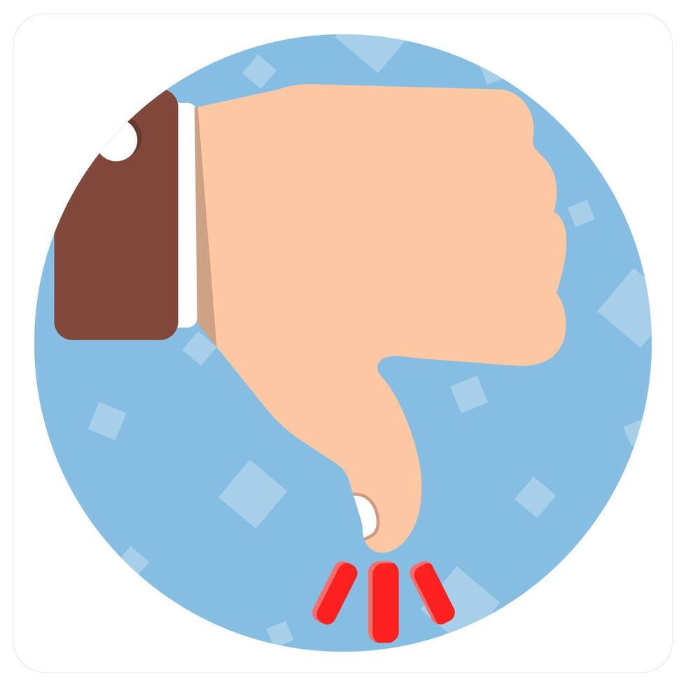 Dislike and negative icon concept vector