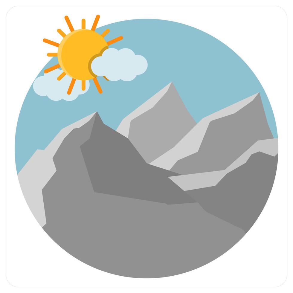Mountains icon concept vector