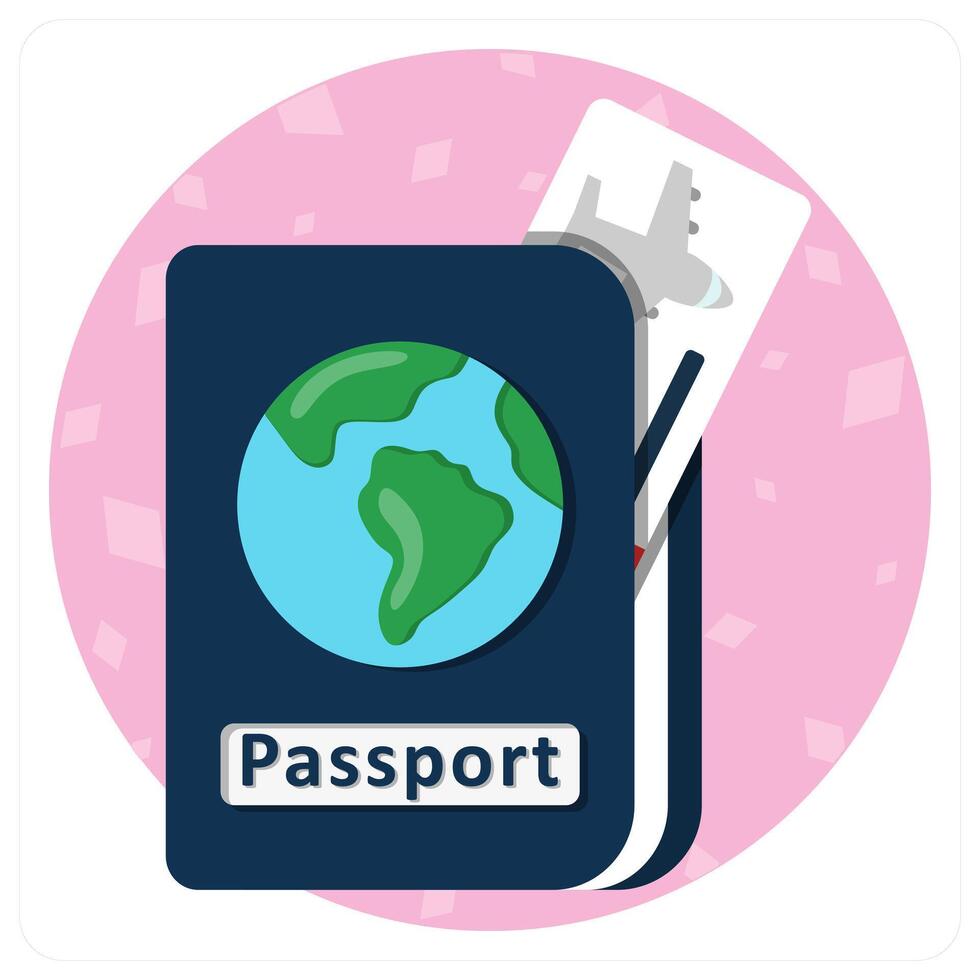 Passport and document icon concept vector