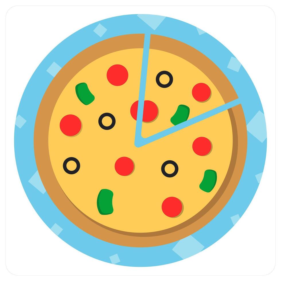 Pizza icon concept design vector