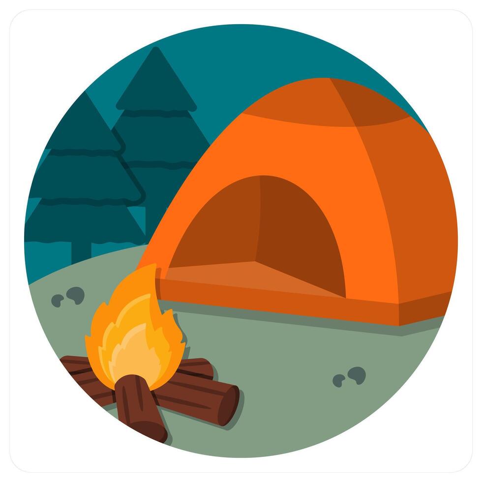 Camping Tent icon concept design vector