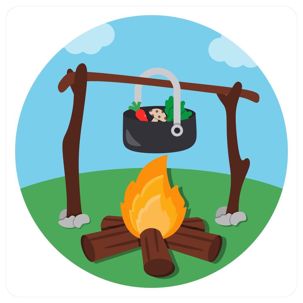 Barbecue and grill icon concept design vector