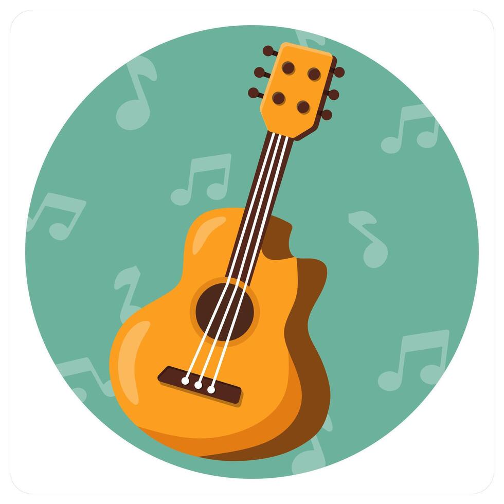 Guitar icon concept design vector
