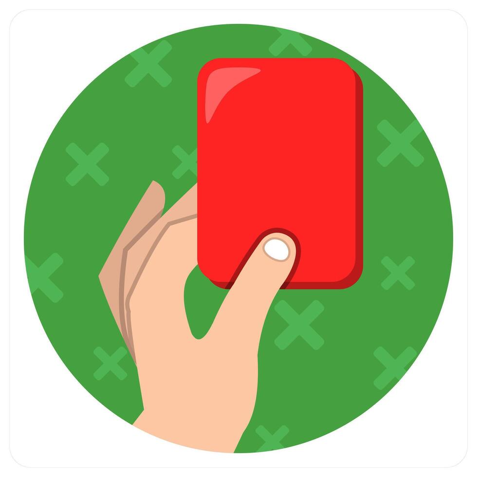 Red Card icon concept design vector