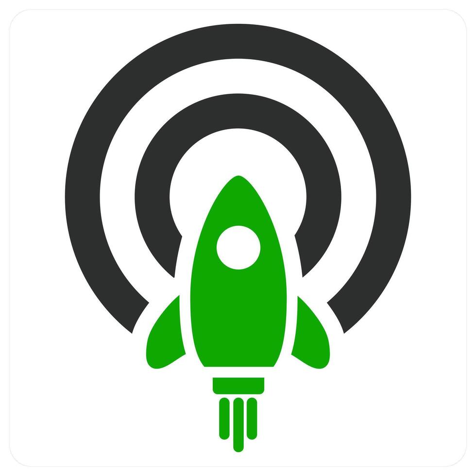 Launch and startup icon concept design vector