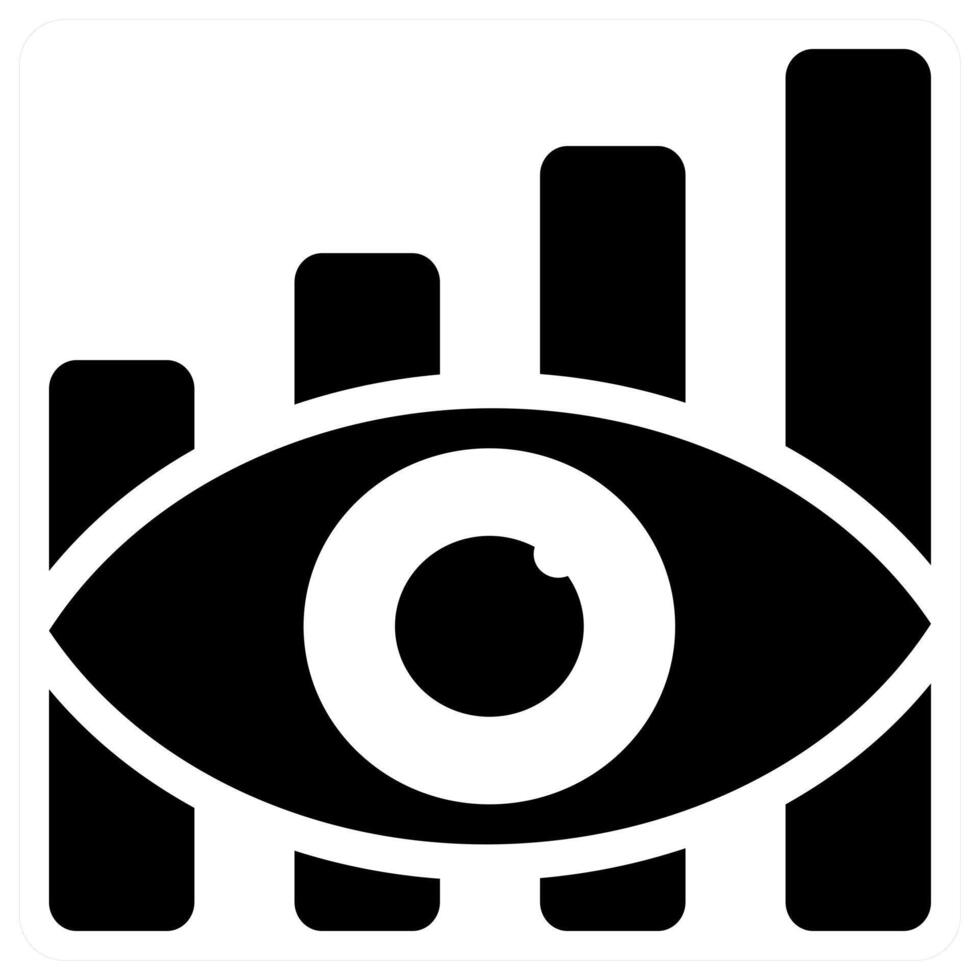 Performance Vision icon concept design in black color vector