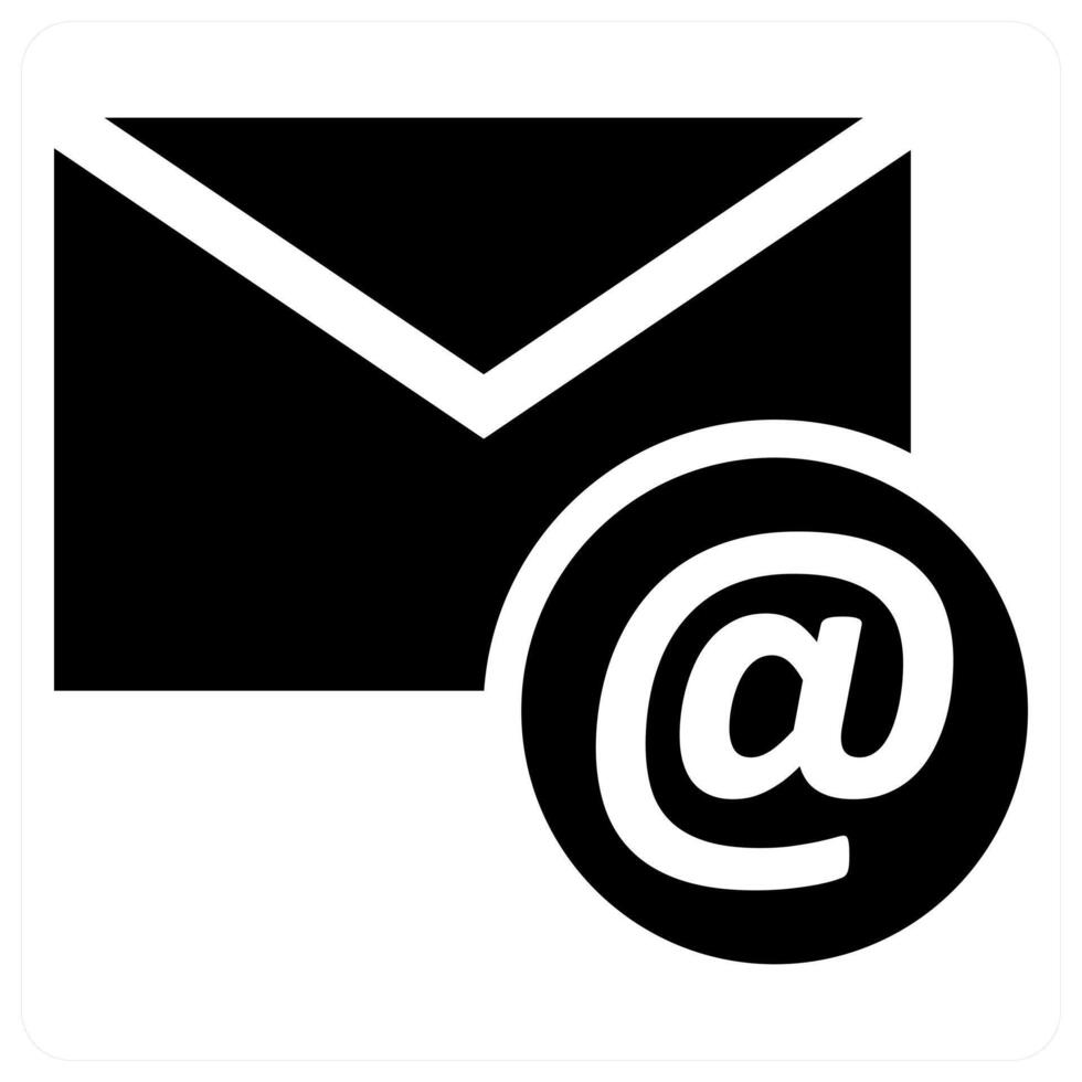 Email icon concept design in black color vector