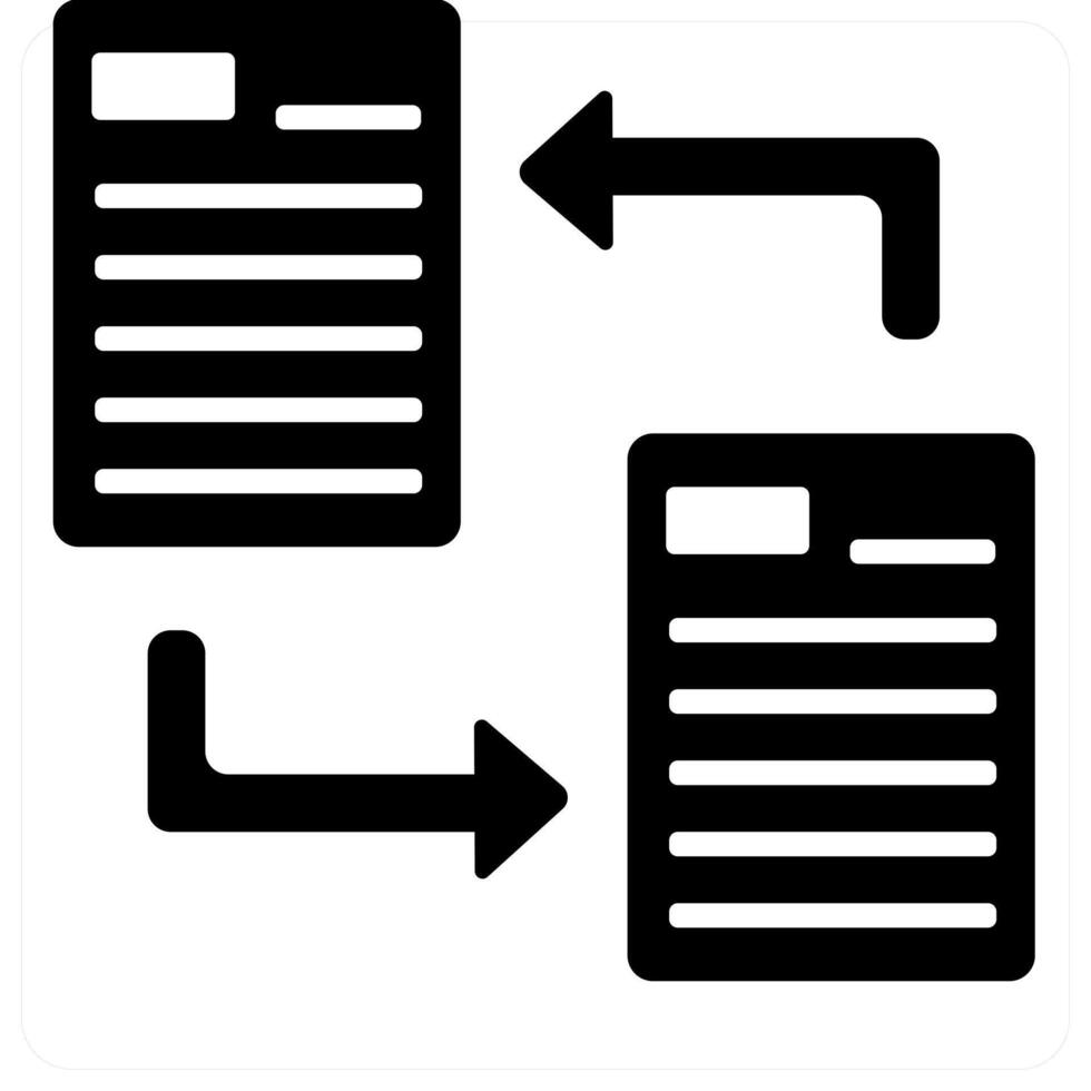 File Transfer icon concept design in black color vector