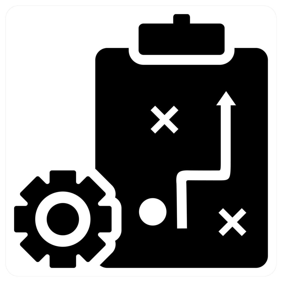 Strategy and planning icon concept design in black color vector
