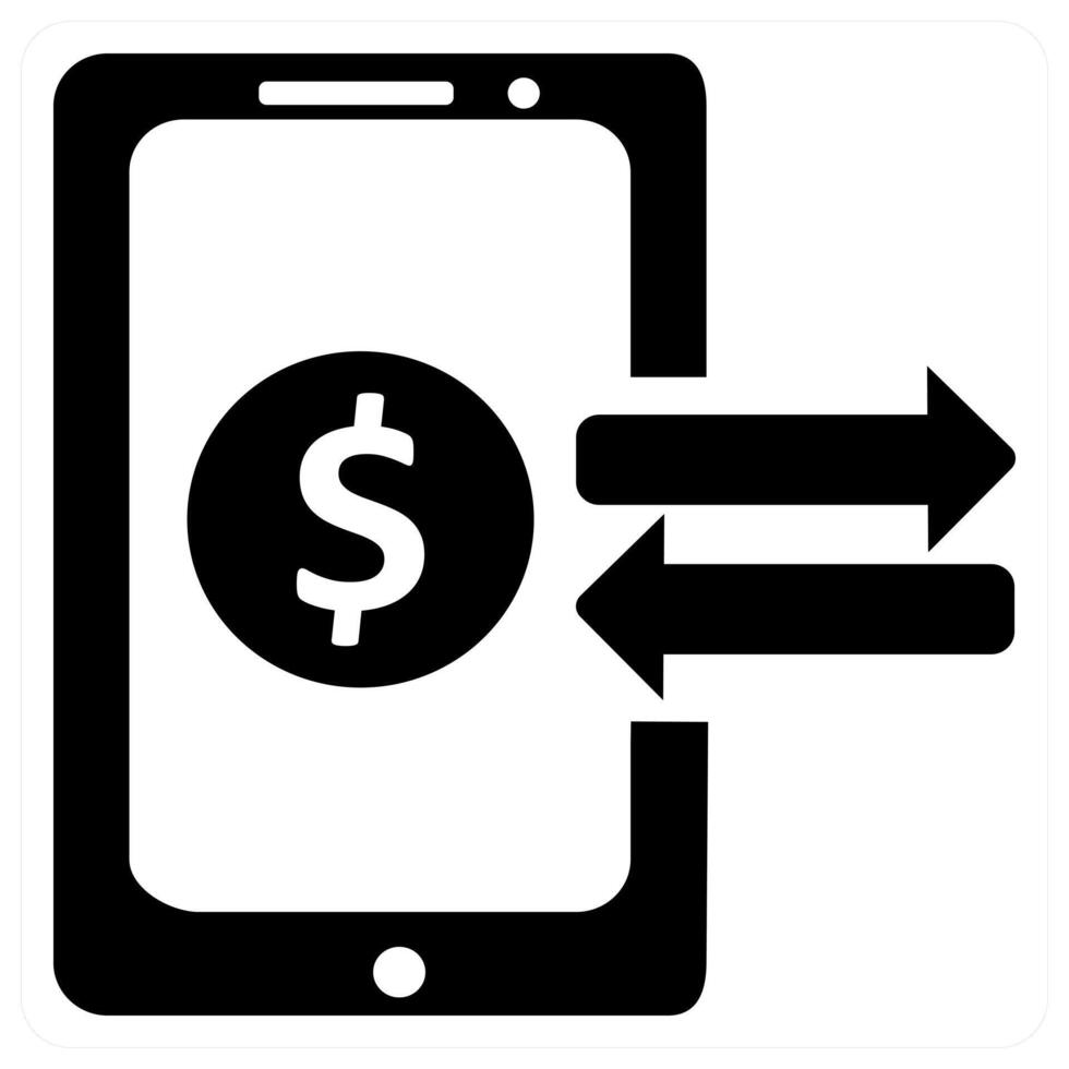 Money Transaction icon concept design in black color vector