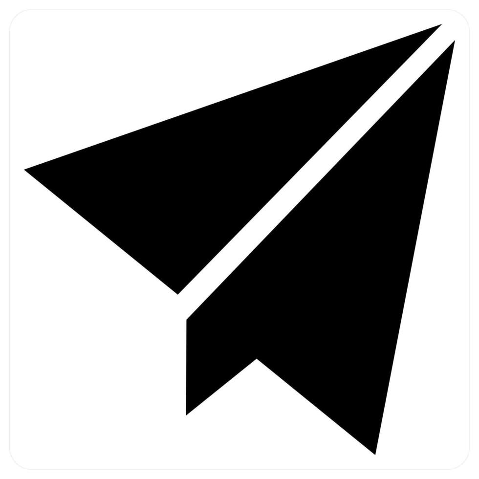 Paper Plane icon concept design in black color vector