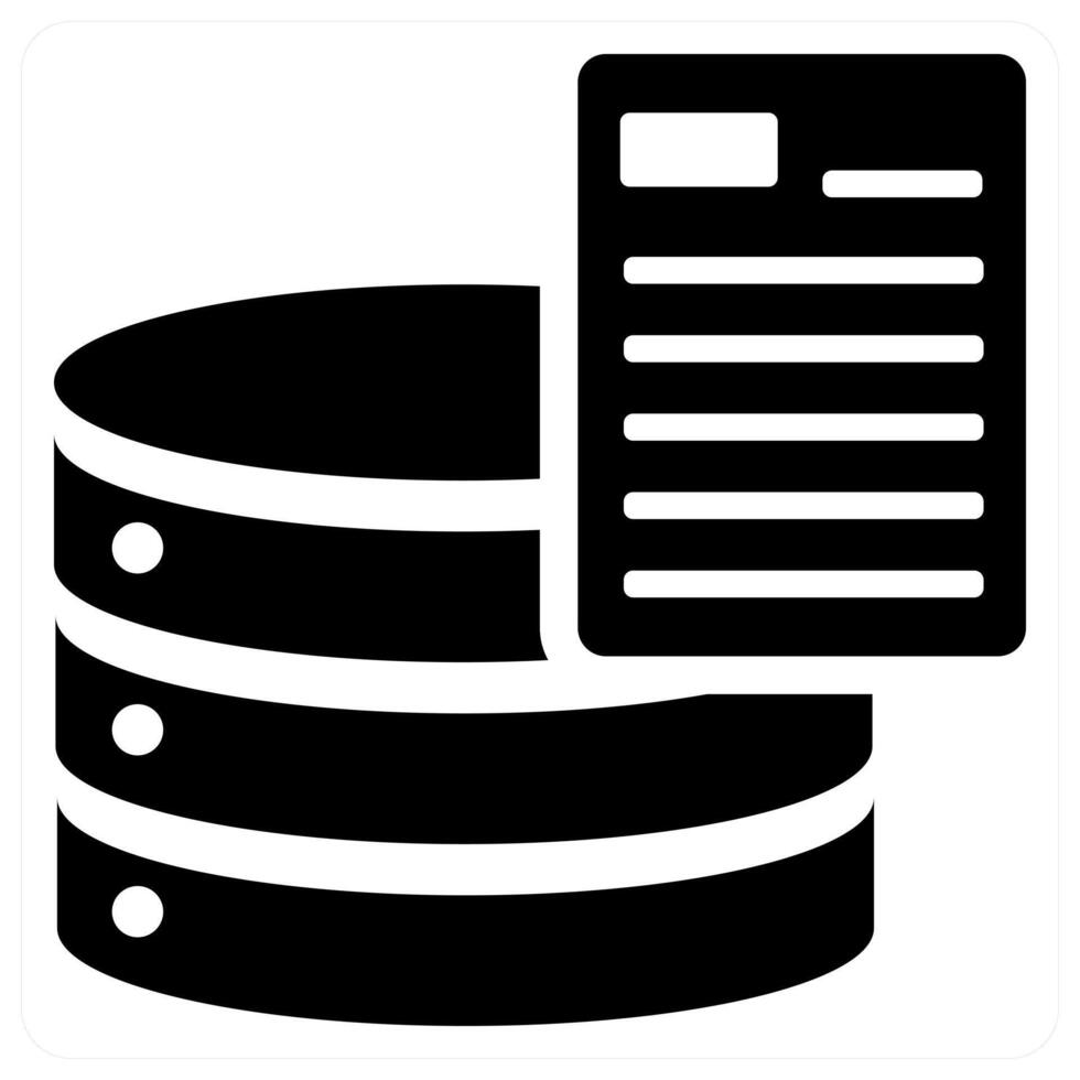 Database icon concept design in black color vector