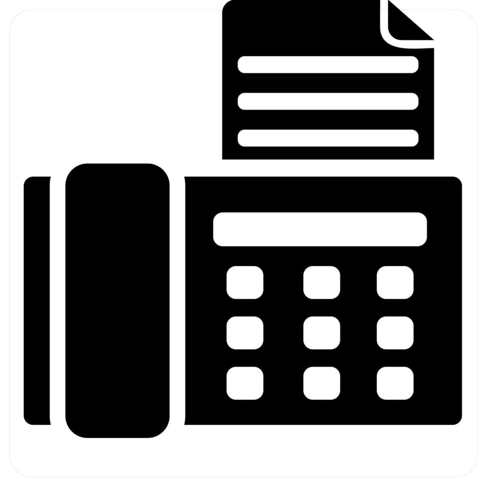 Telefax icon concept design in black color vector