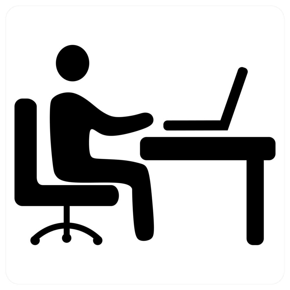 Office Work design in black color vector