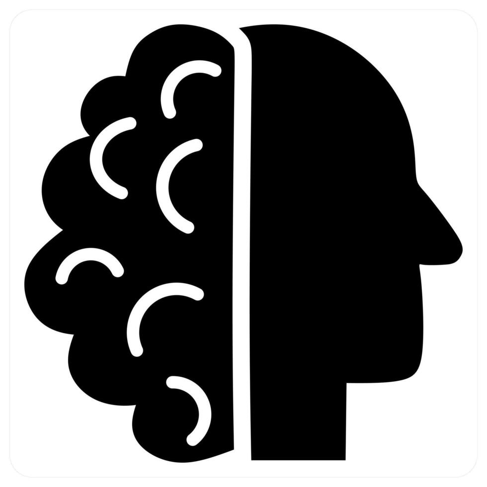 Brainstorming concept design in black color vector