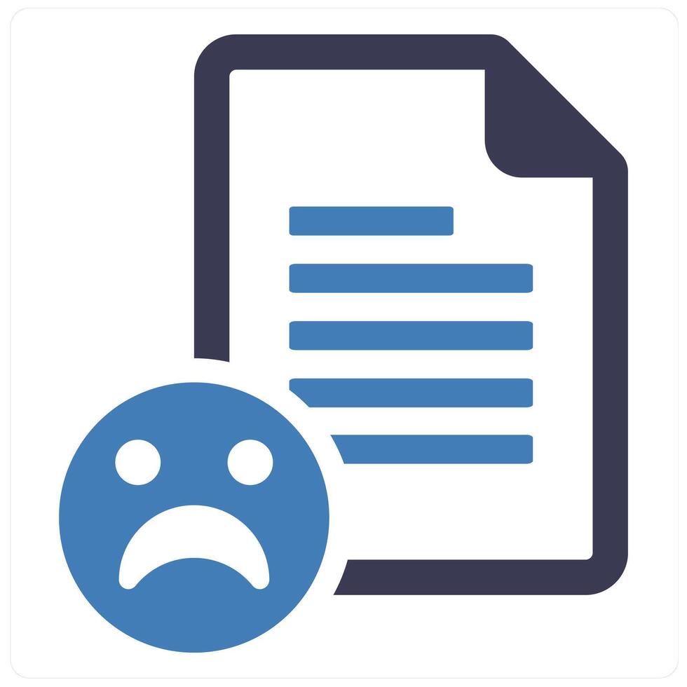Complaint and feedback icon concept in blue filled color vector