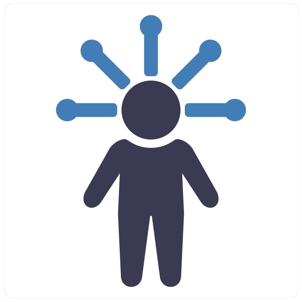 Multi Tasking and support icon concept in blue filled color vector