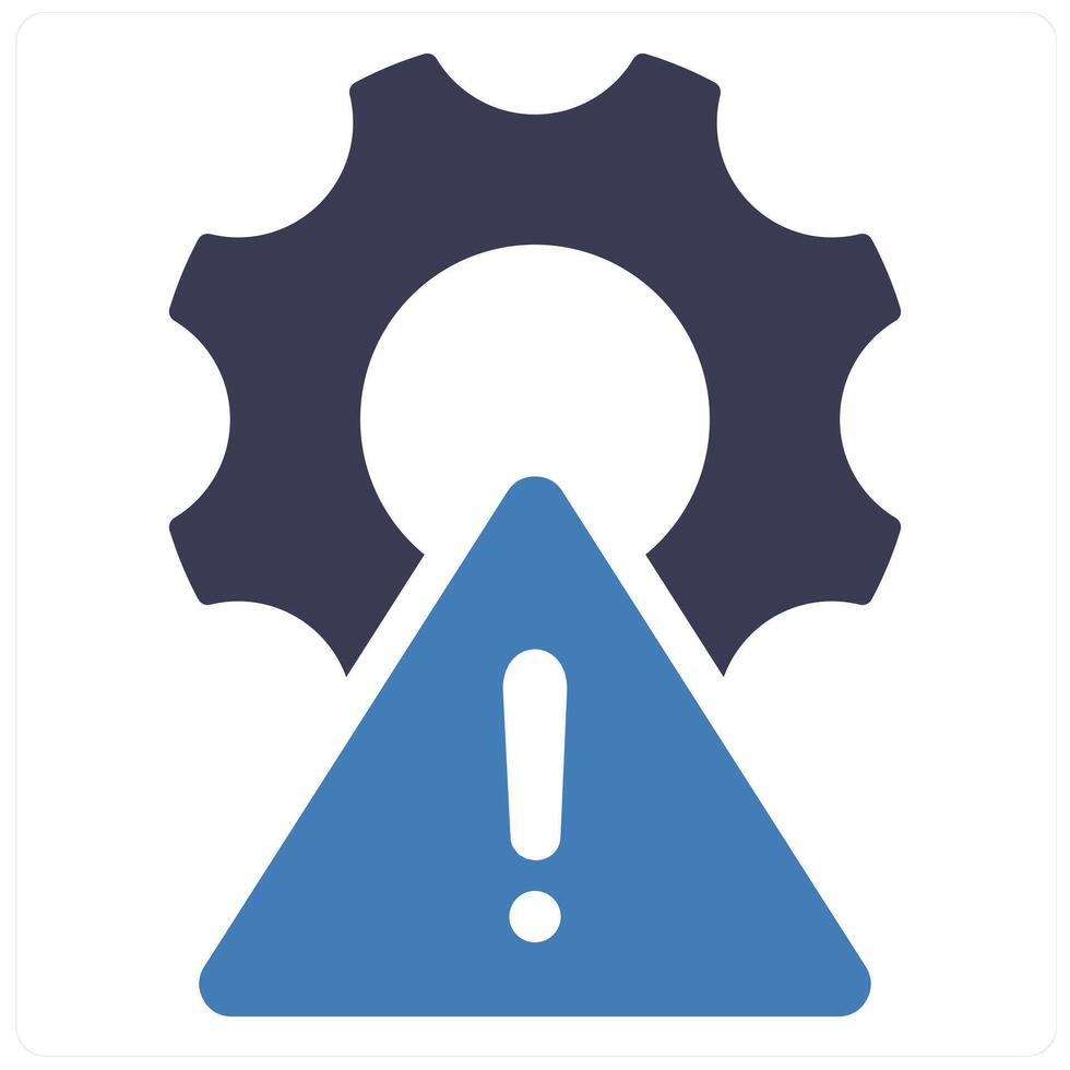 Troubleshooting and maintenance icon concept in blue filled color vector
