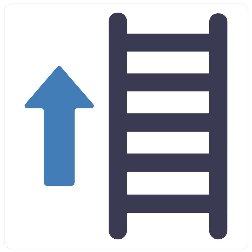 Descend and way icon concept in blue filled color vector