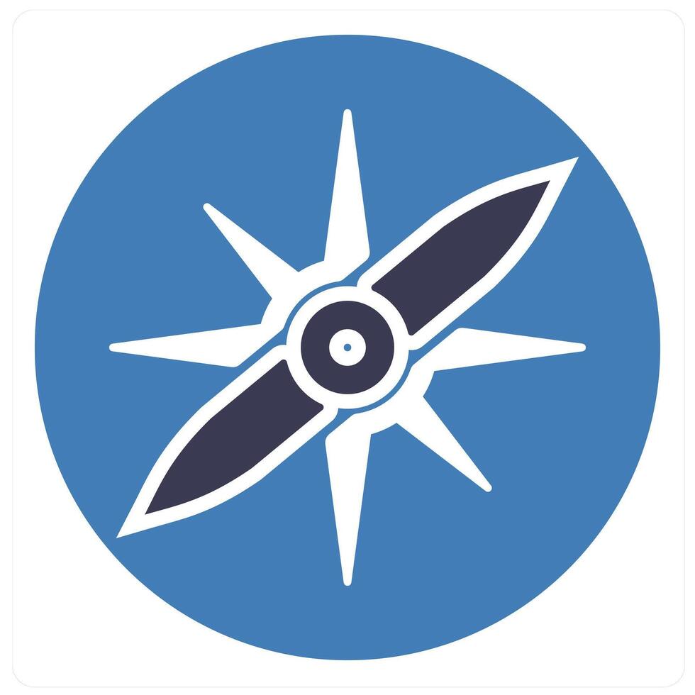Orientation and way icon concept in blue filled color vector