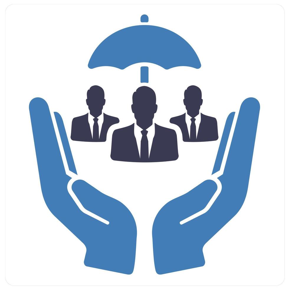 Social Security concept in blue filled color vector