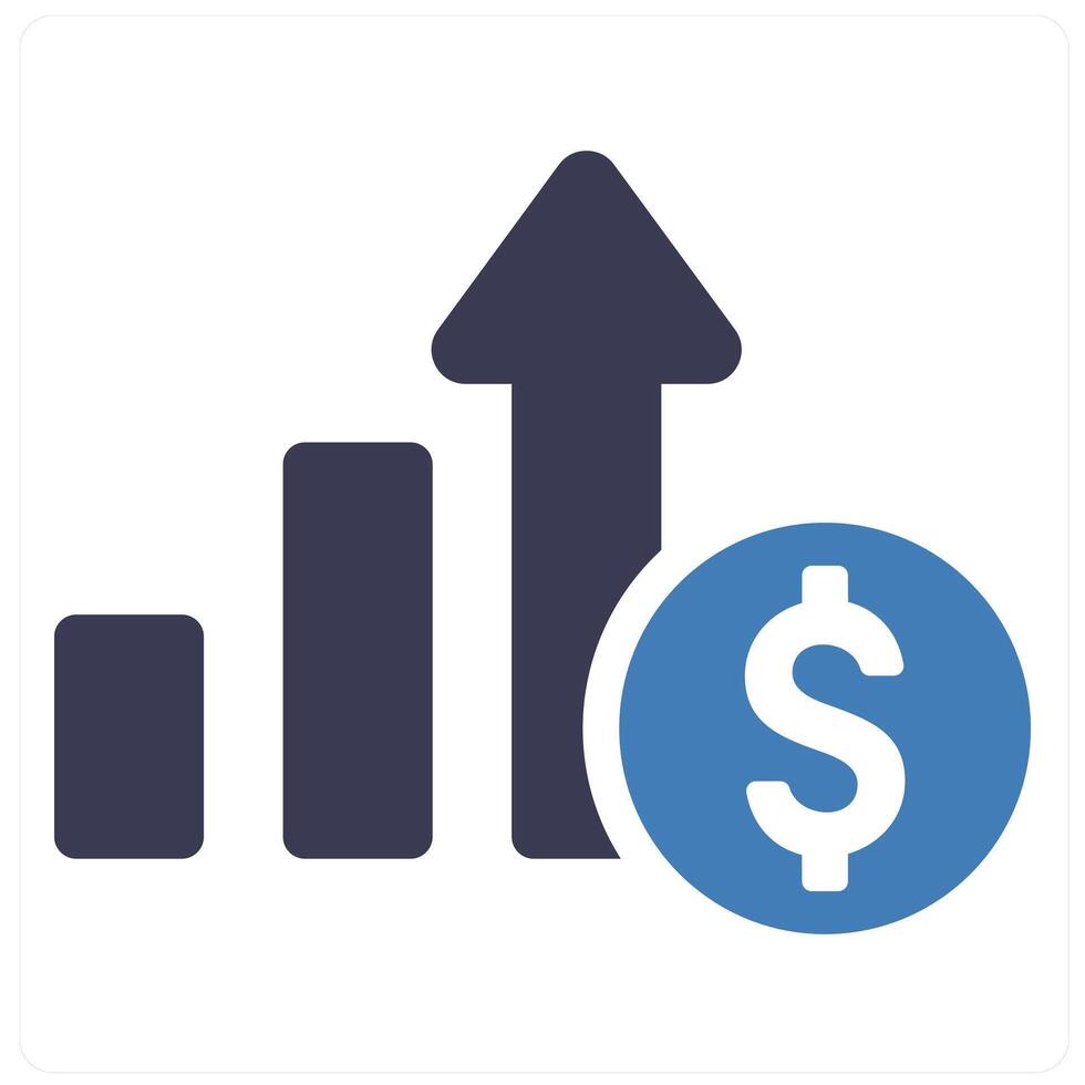 Pay Raise and payment icon concept in blue filled color vector