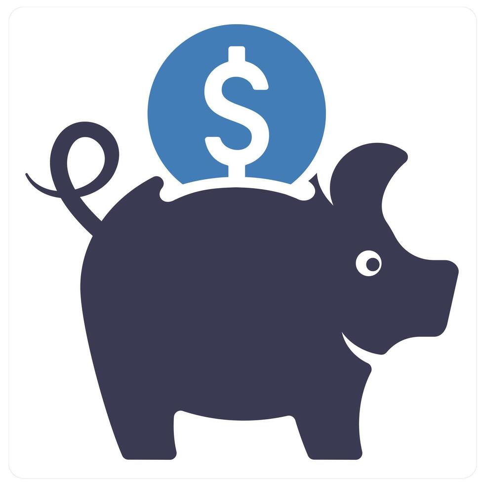 Retirement Plans and funds icon concept in blue filled color vector