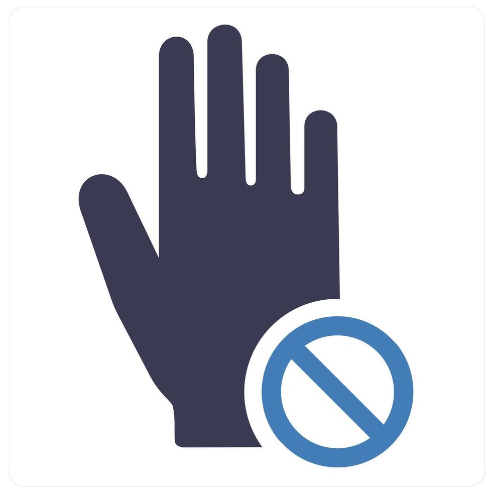 Revolt and finger icon concept in blue filled color vector