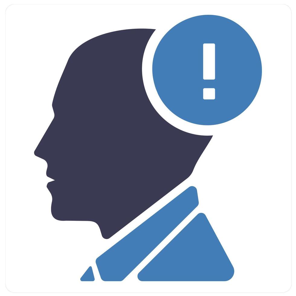 Alert icon concept in blue filled color vector