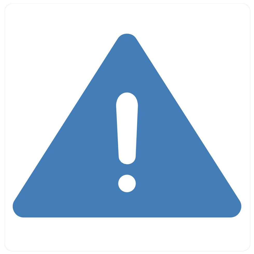 Danger icon concept in blue filled color vector