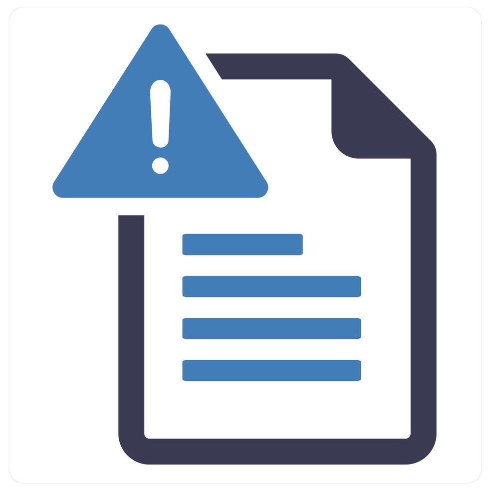 Notice icon concept in blue filled color vector