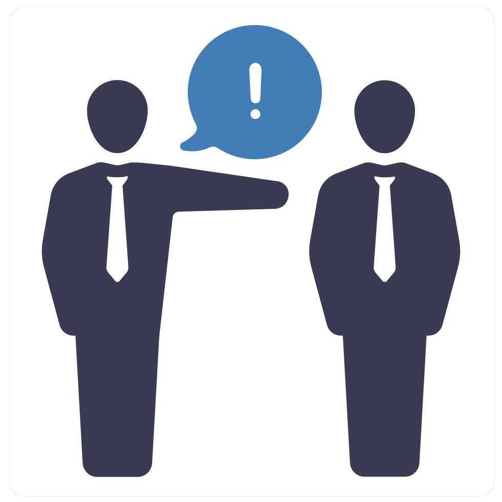 Warn icon concept in blue filled color vector