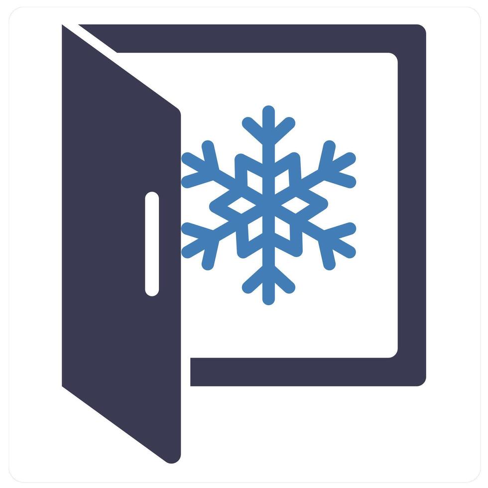 Freezer and deep icon concept in blue filled color vector