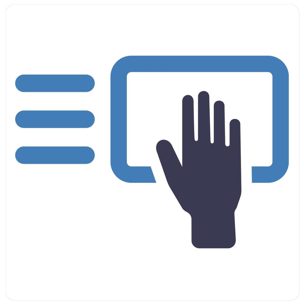Wipe and clean icon concept in blue filled color vector