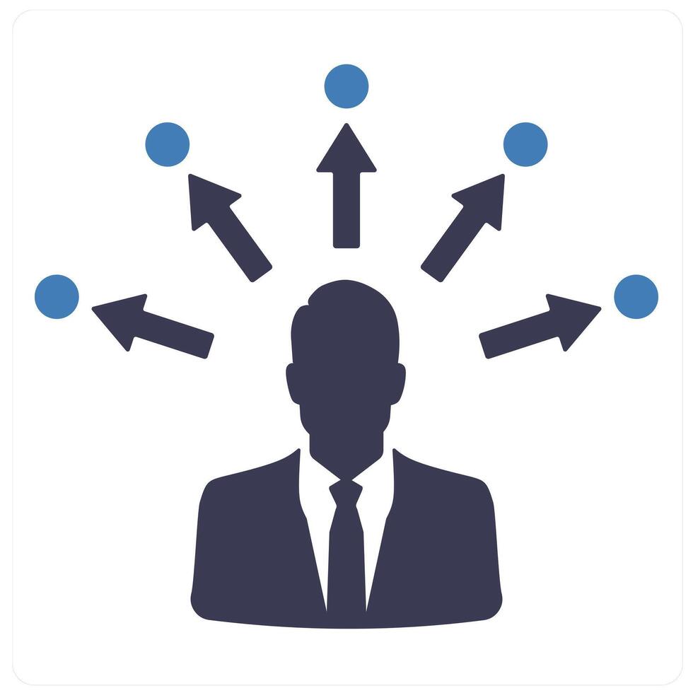 Expertise and expert icon concept in blue filled color vector