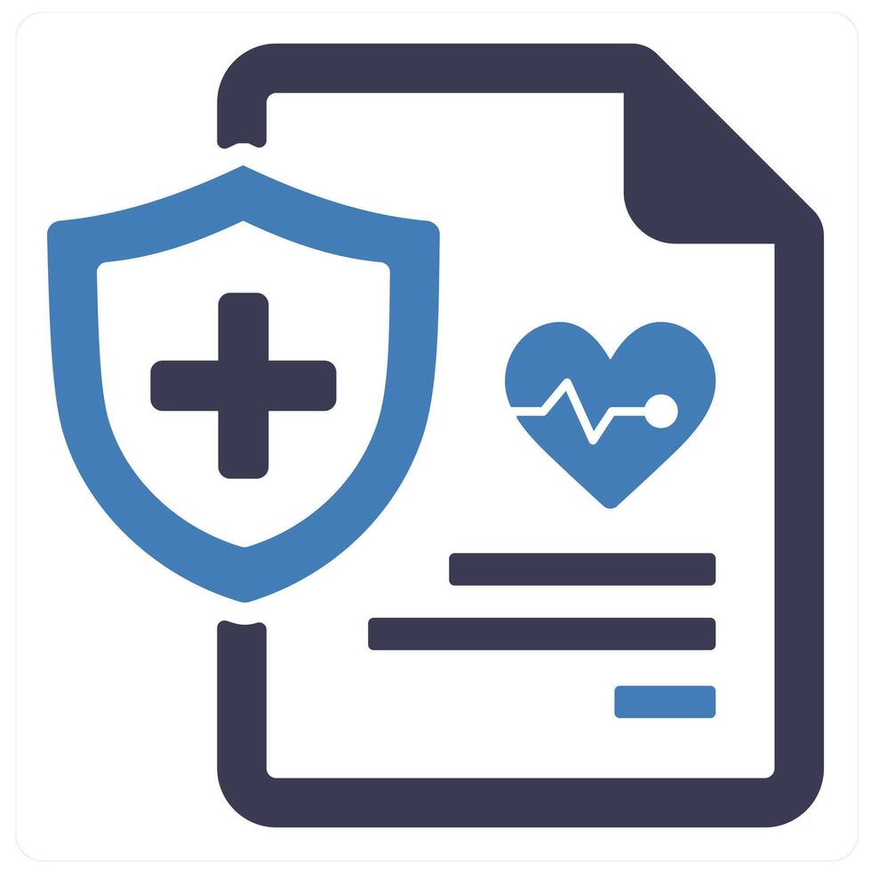 Health Insurance icon in blue filled color vector