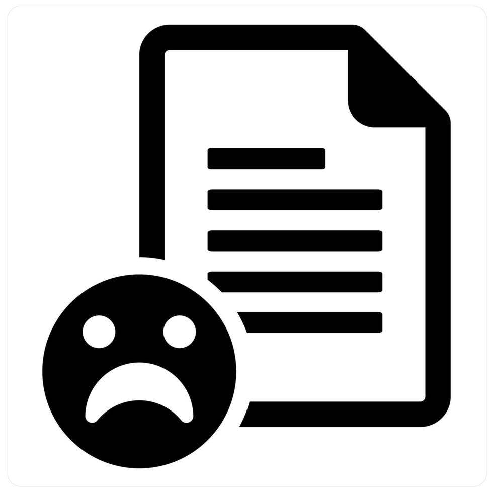 Complaint and feedback icon concept in black filled color vector