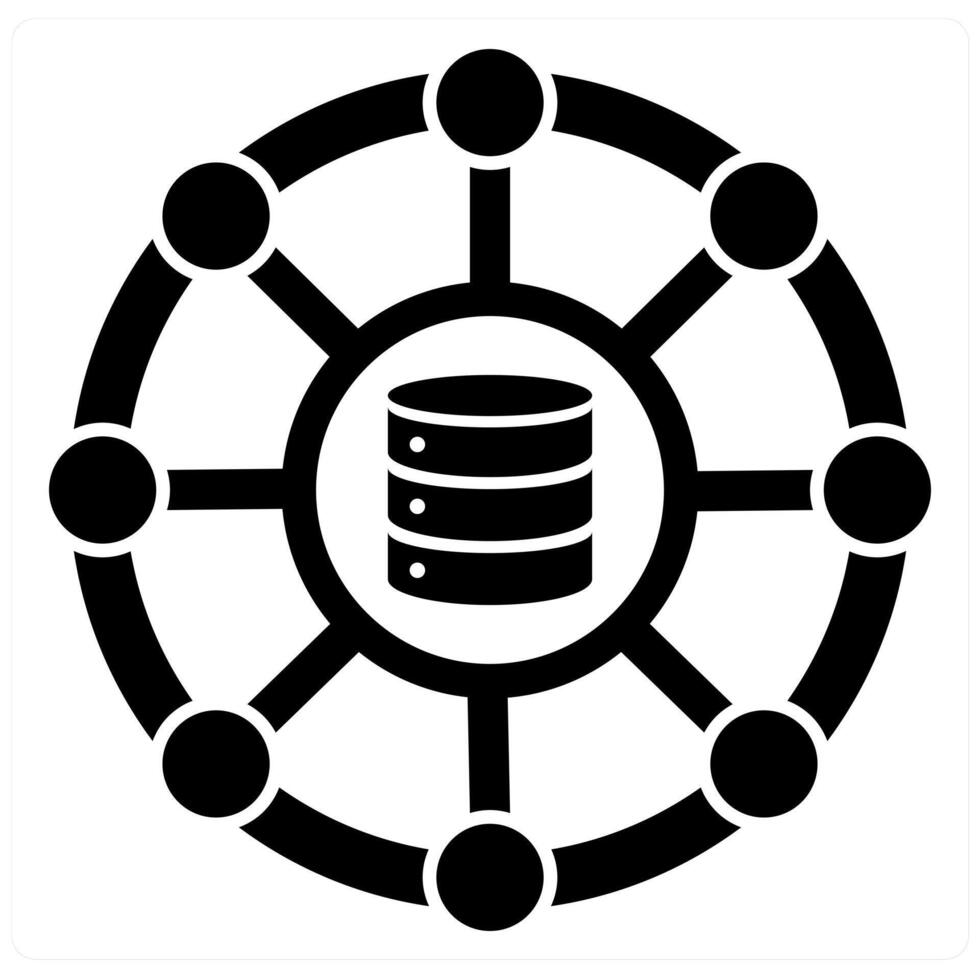 Structure and technology icon concept in black filled color vector