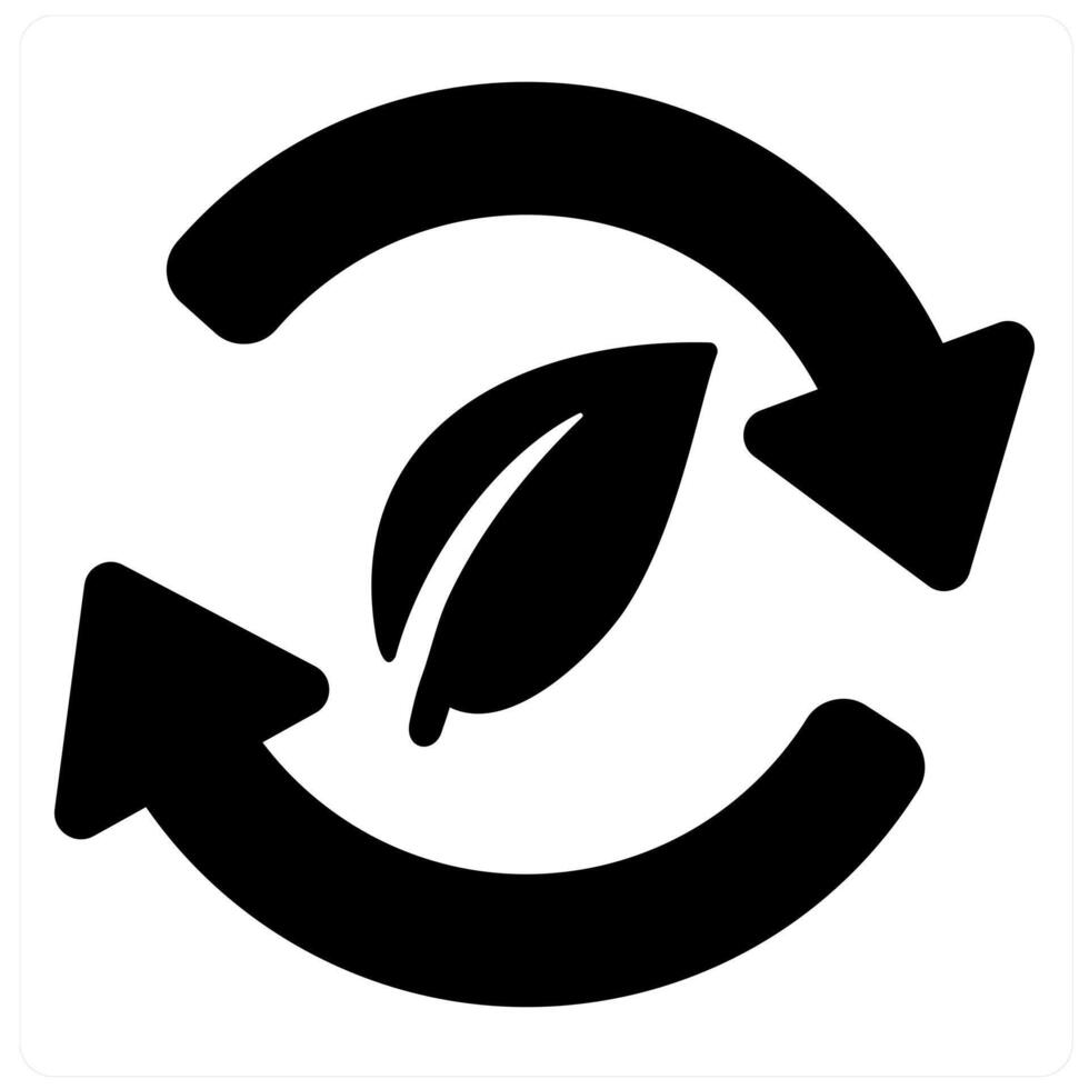 Blodiversity and forest icon concept in black filled color vector
