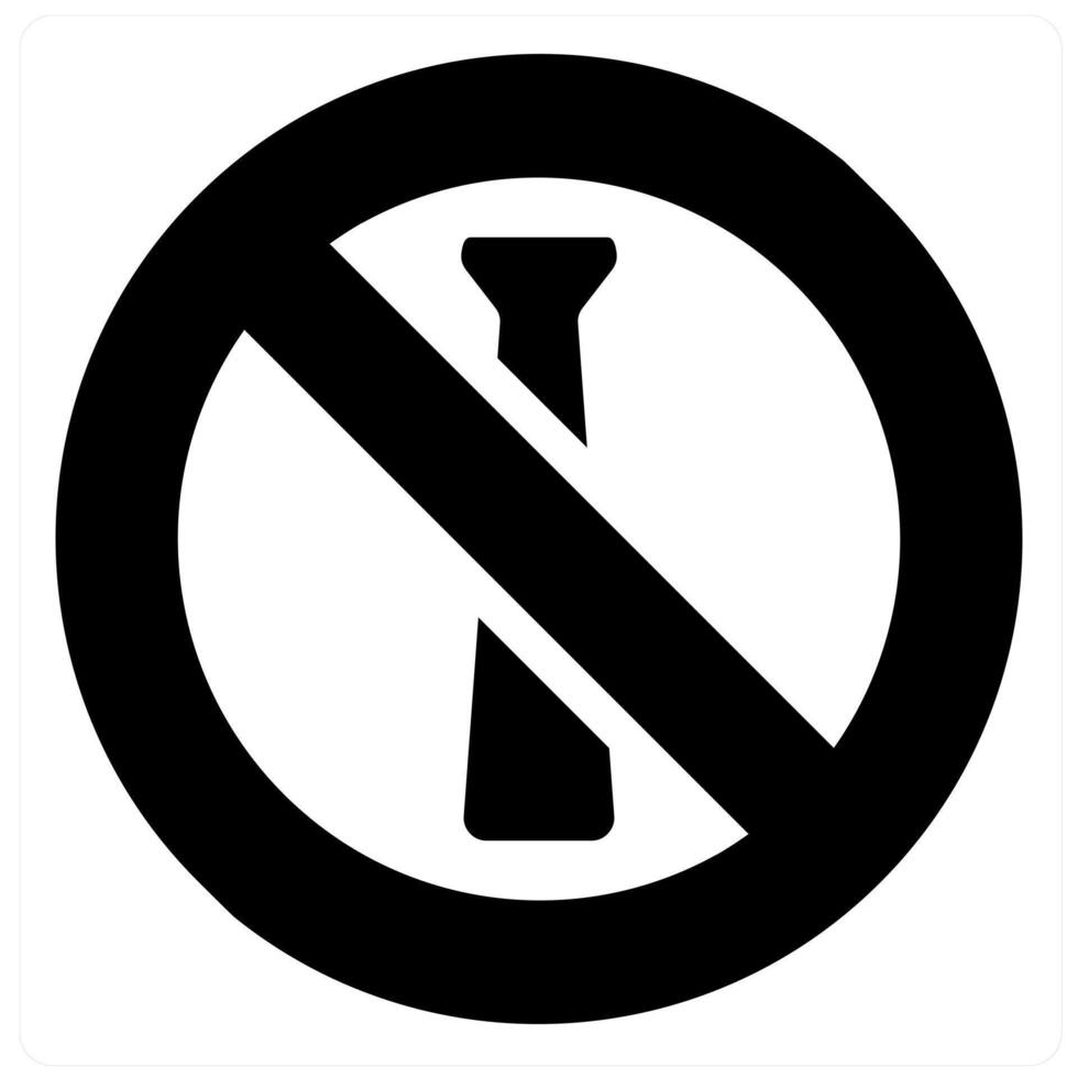 No Dress Code icon concept in black filled color vector
