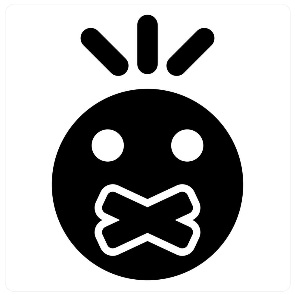 Censored and censored icon concept in black filled color vector