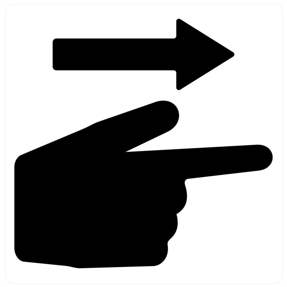 Point and direction icon concept in black filled color vector