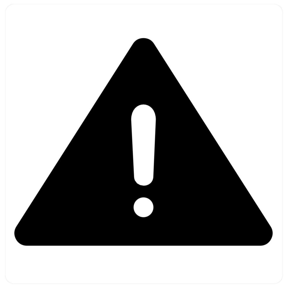 Danger icon concept in black filled color vector